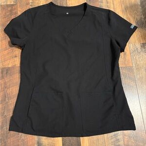Med Couture Black Insight Large Scrub Top